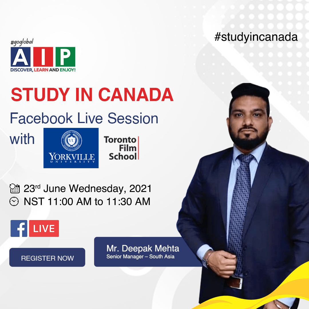 Study In Canada-Yorkville University Live Facebook Session AIP Education