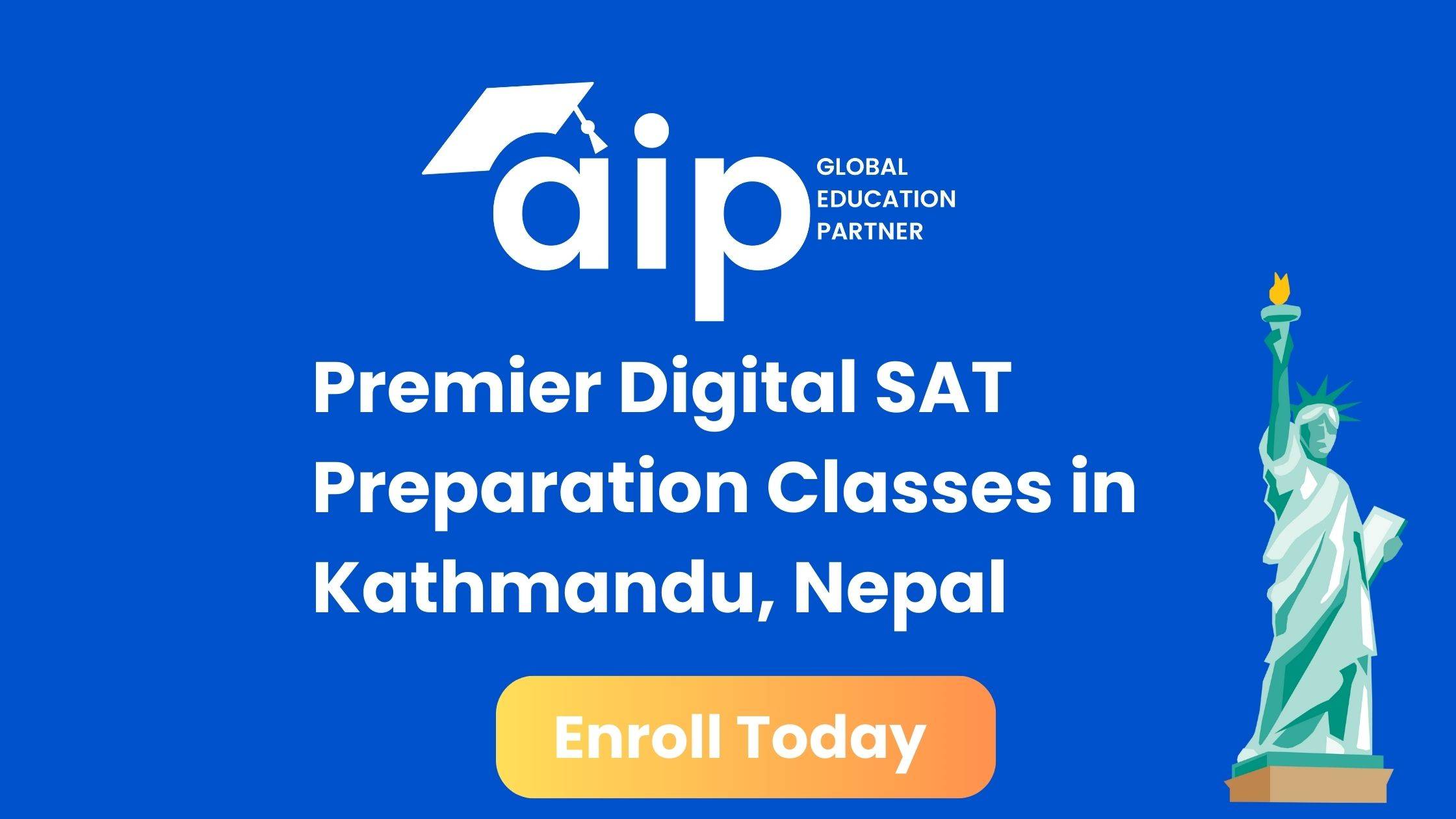 AIP Education's SAT Preparation Class in Kathmandu: Expert instructors guiding students to success with personalized approach and flexible schedules